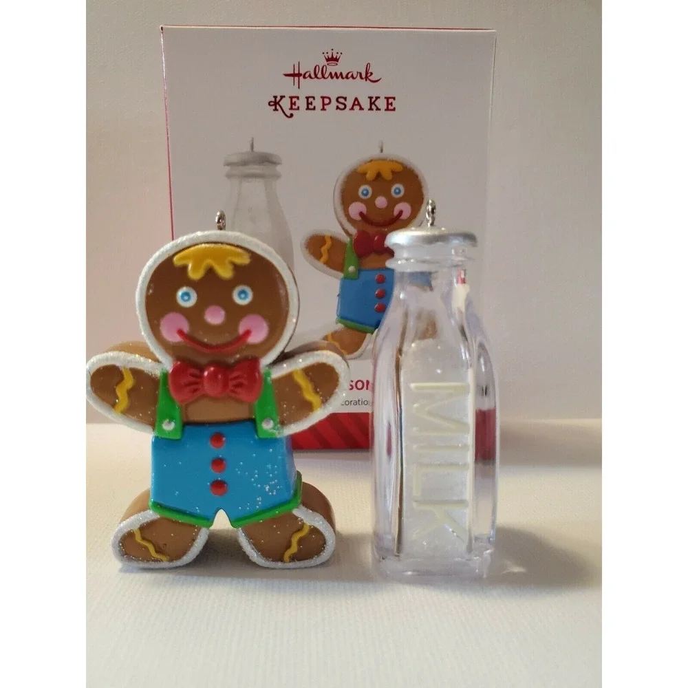 Hallmark Keepsake 2014 Tis The Seasoning Gingerbread Milk Ornament Set 1st Ed
